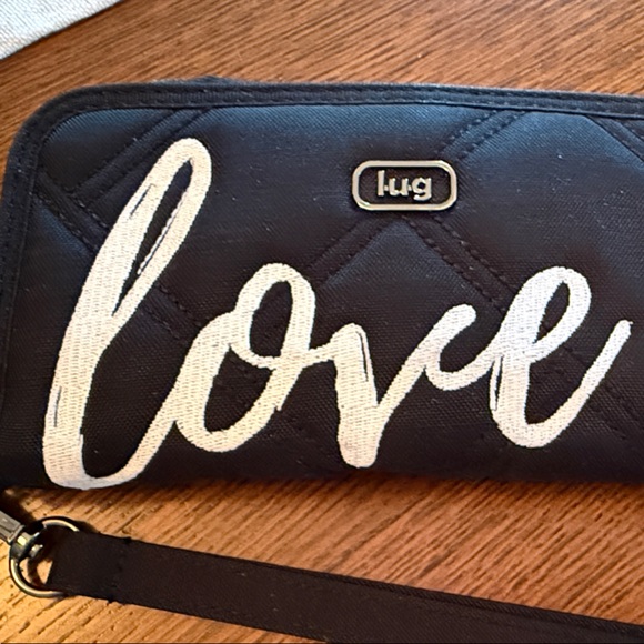 Lug Black Wristlet with Love Script - Picture 11 of 11